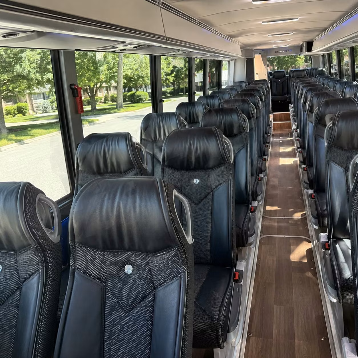 vacaville charter bus rental interior